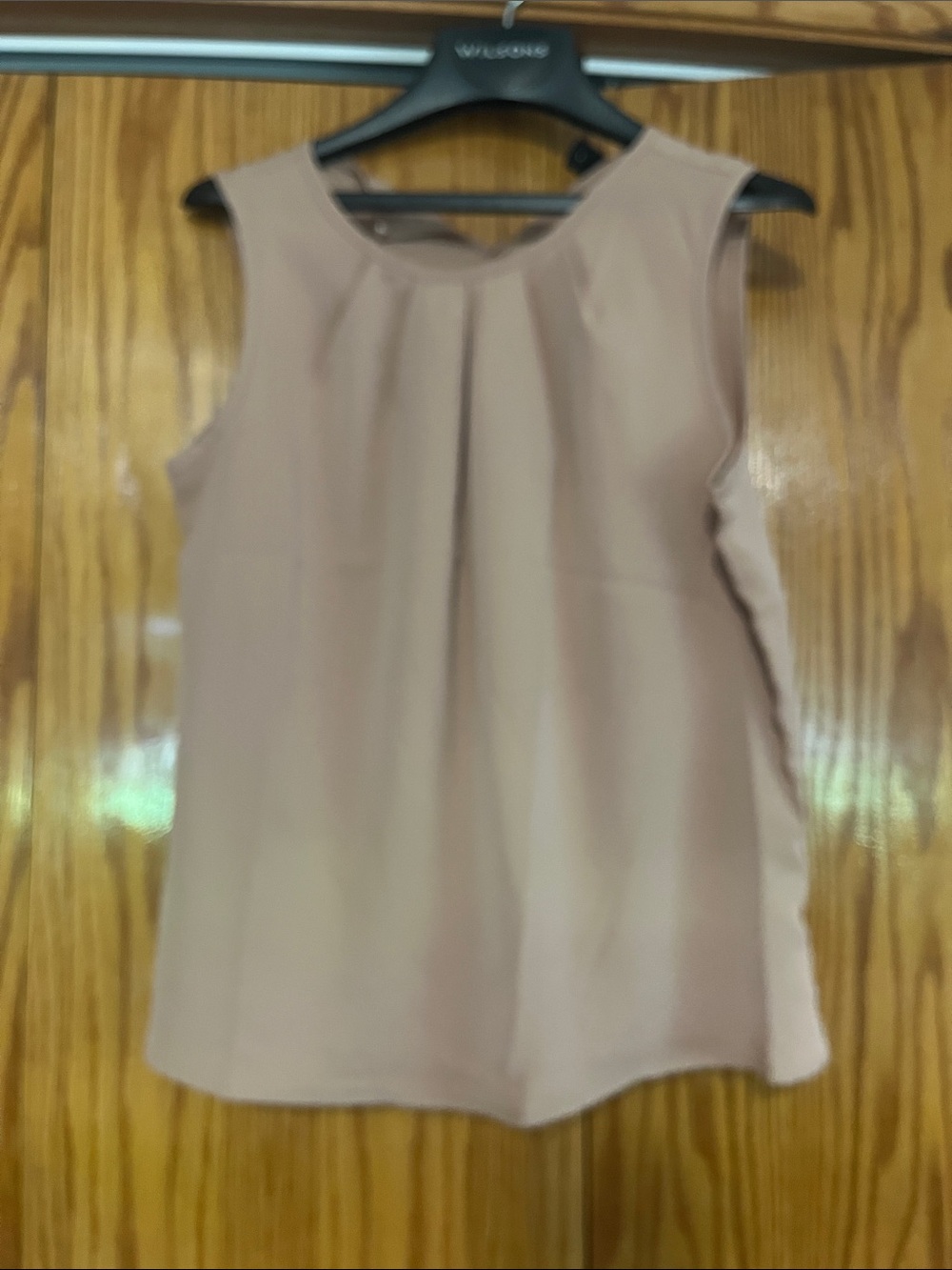 SHEIN Blush Taupe Pleated Sleeveless Camisole